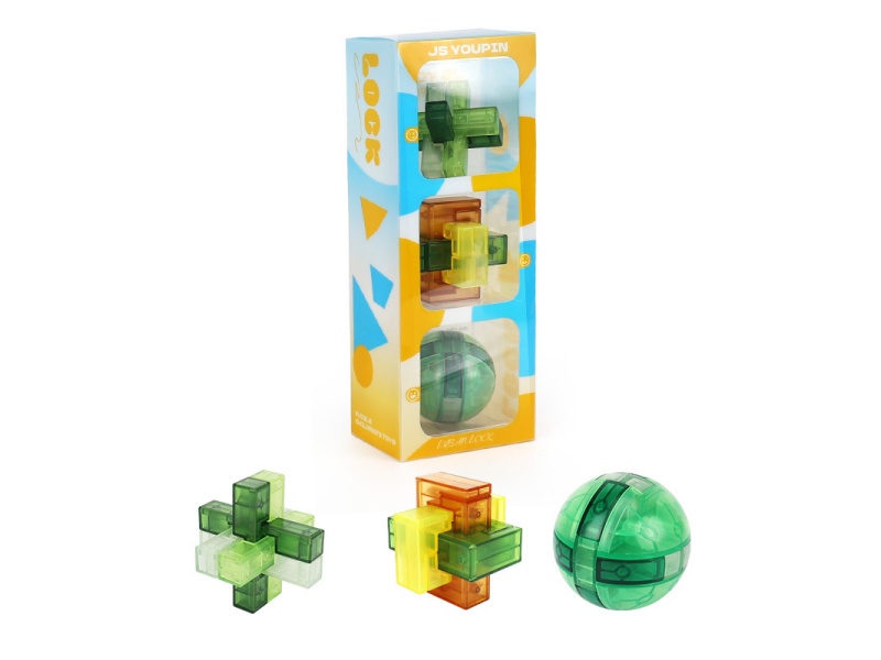 Three Sets Of Lu Ban Lock Sets
