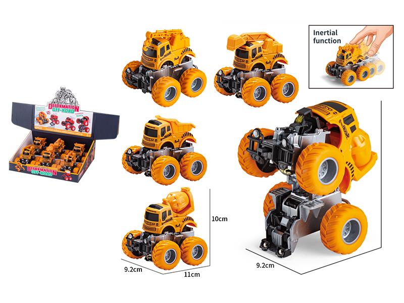 Friction Crash Deformation Off-Road Engineering Truck 6pcs