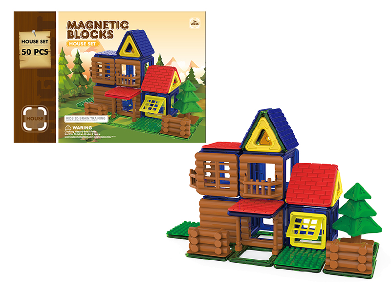 Farm House Magnetic Building Blocks 50pcs