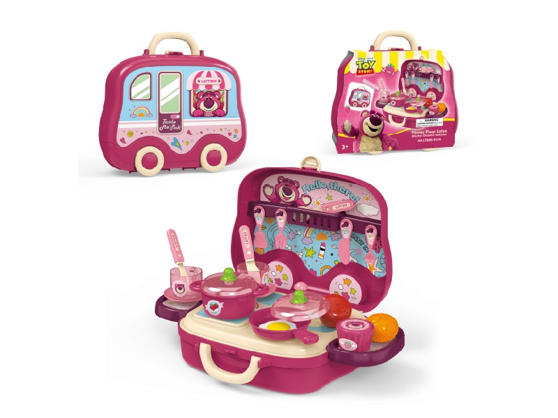 Disney Pixar Strawberry Bear Kitchenware Dessert Toy Suitcase