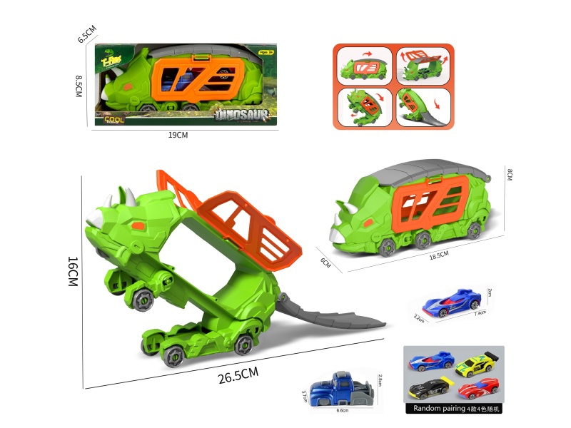 A Small Triceratops Transformed Storage Vehicle +1 Ab Vehicle +1 Catapult