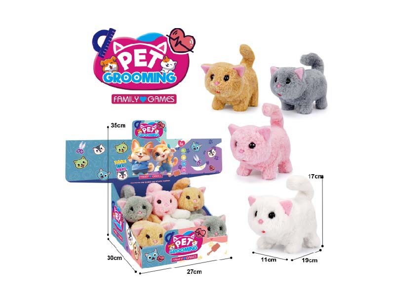 B/O Plush Cats (6 Each)