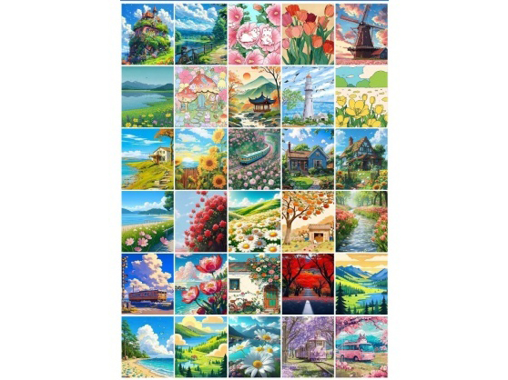40X50 Landscape Series B Model Diy Digital Oil Painting