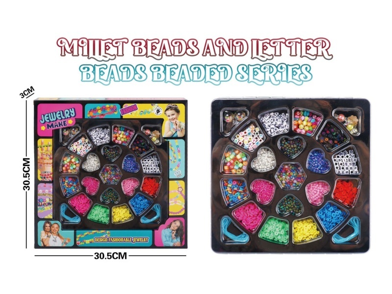 Diy Millet Beads + Letter Beads Bead