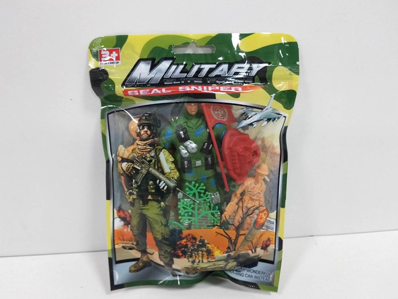 16cm Soldier + 12cm Soldier + 8cm Soldier + 1 Tree + 1 Flag