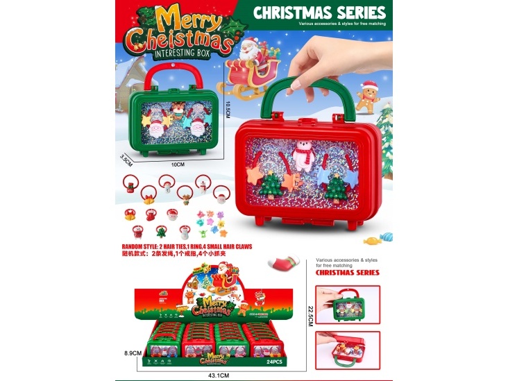 Christmas Girl Accessories Set, Children'S Hair Accessories, Children'S Jewelry Rings