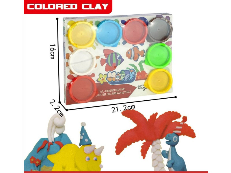 Eight Bottles Of One-Ampere Colored Clay