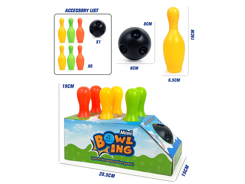 Bowling Set(6 Pins + 2 Ball)