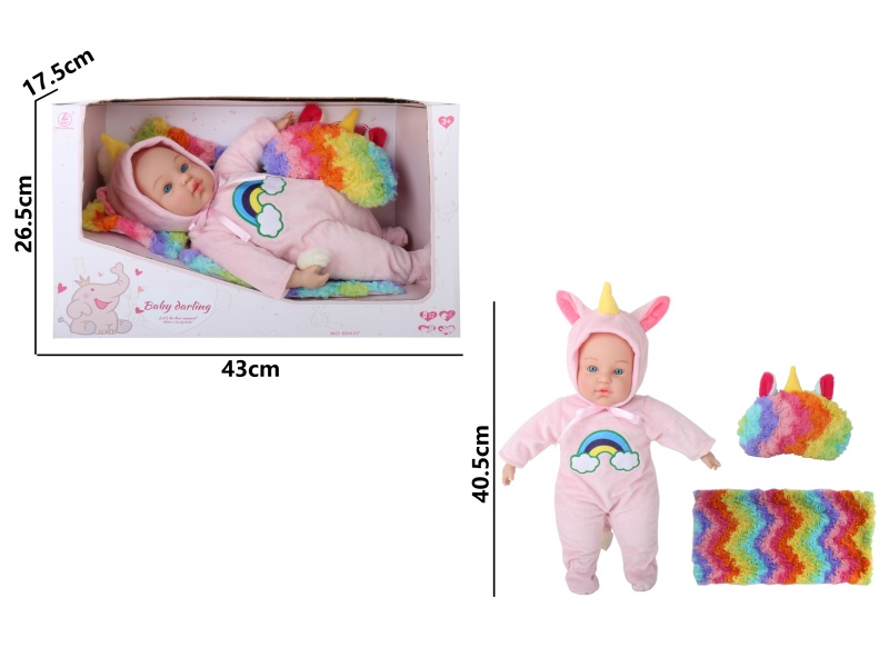 16-Inch Cotton-Filled Unicorn Doll Accessories