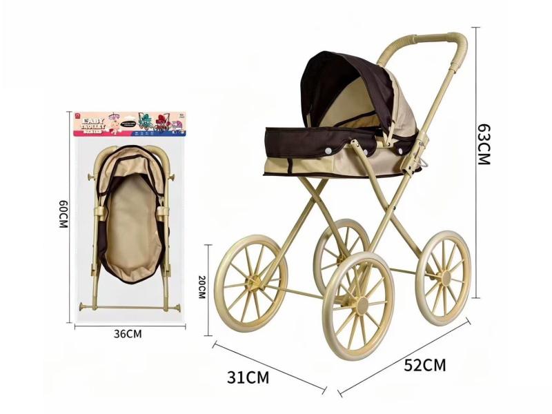 600D Thick Cloth Iron Stroller Toy(Medium Wheel)