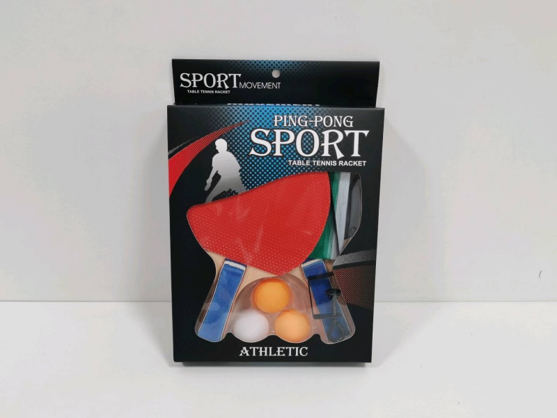 The Table Tennis Racket Is Equipped With A Mesh Frame