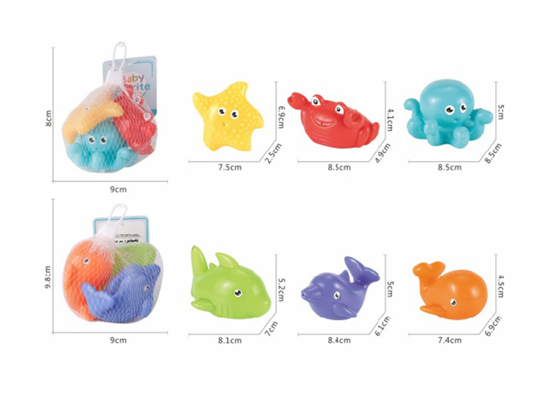 Water-Spraying Marine Animals 3PCS