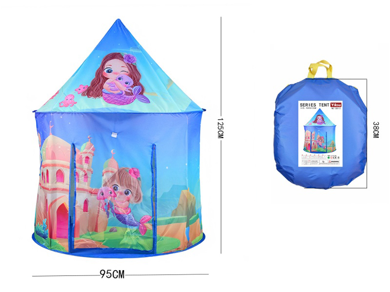 Blue Princess Yurt - Children's Tent Ball Pool
