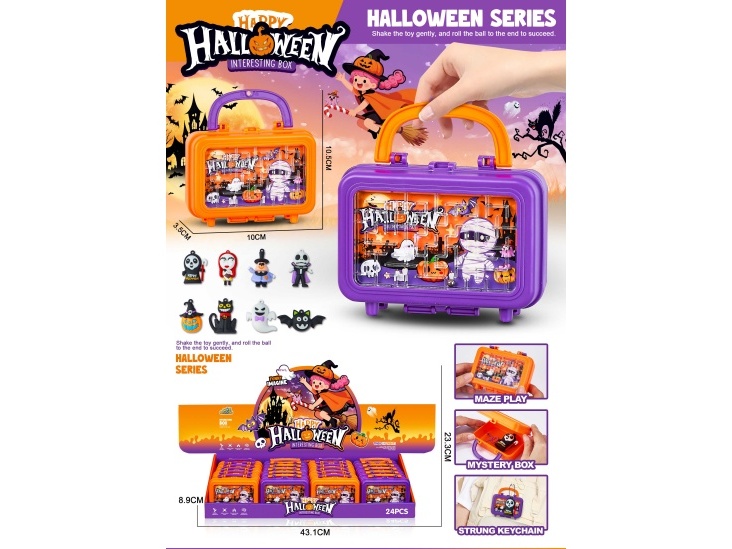 Halloween Maze Surprise Handbag Storage Box, Trendy Figurine Blind Box