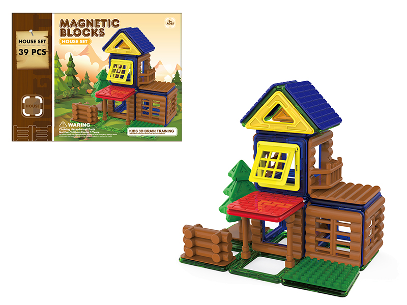 Farm House Magnetic Building Blocks 39pcs