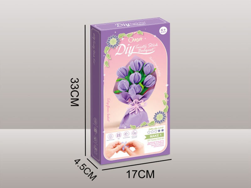 Diy Purple Tulip Bouquet Color Box
