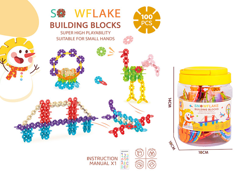 DIY Large Size Snowflake Building Blocks(100PCS)