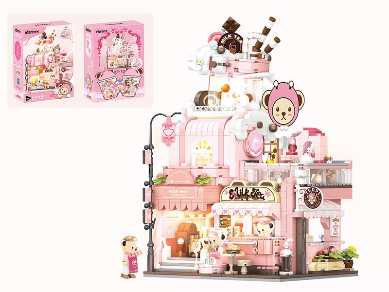 Teddy Bear Collection Building Blocks - Milk Tea Shop 1629pcs