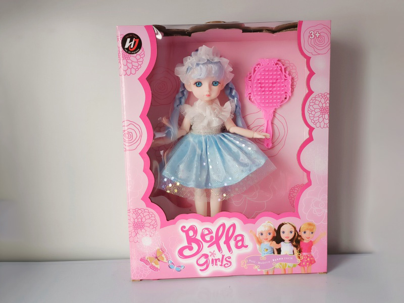 22 Cm, 13-Joint Solid 3D Eye Barbie Doll + Accessories