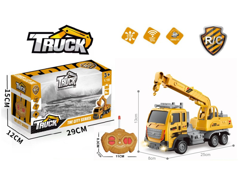 1:18 4CH R/C Crane With Head Light