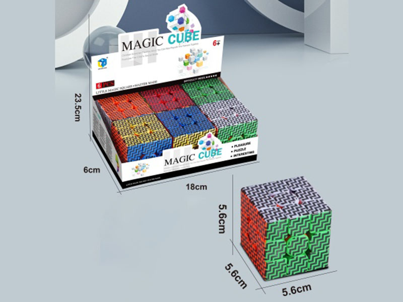 Third-Order Solid Color Rubik'S Cube Diagonal Folded Line