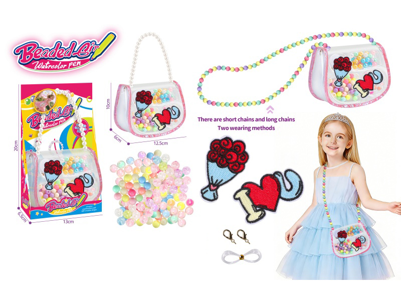 DIY Beads Crossbody Bag 2-In-1 Handmade Valentine's Day Theme