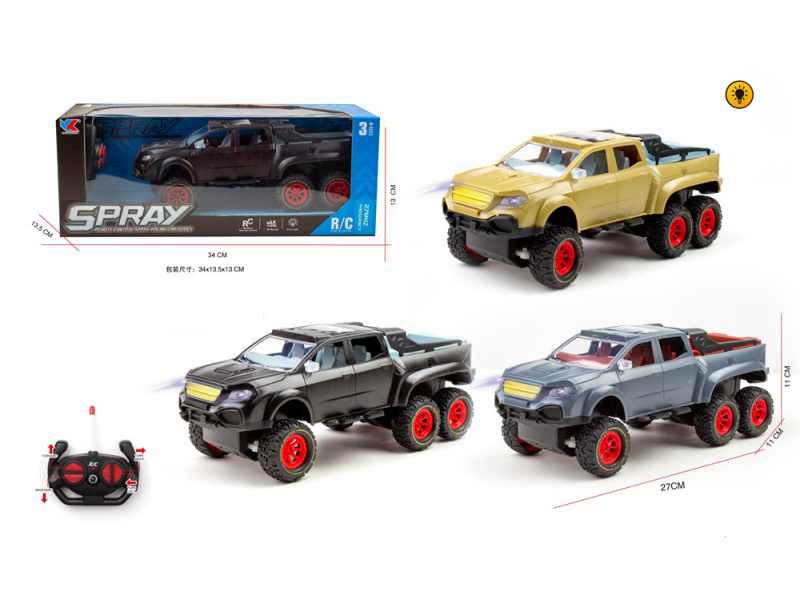 1:16 Six-Wheeled Mercedes-Benz Pickup Truck 4CH: With Light Remote Control Simulation Vehicle, No Power Included