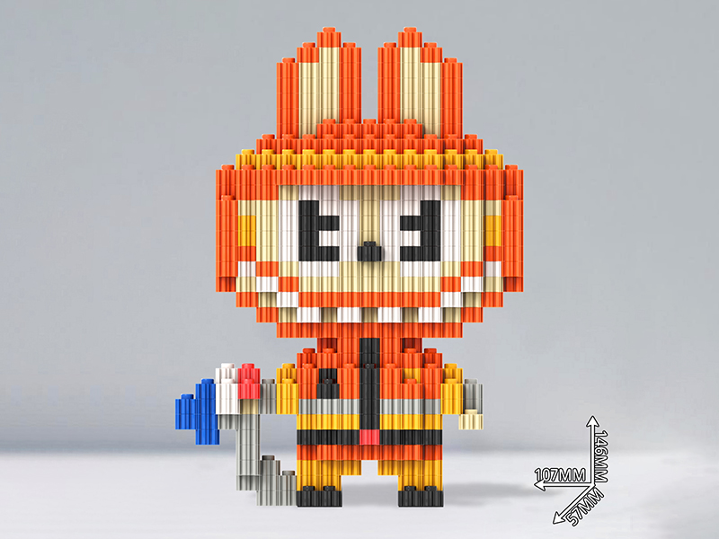 Labubu Firemen Building Blocks 780+pcs
