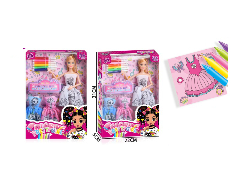 Diy Colored Graffiti Clothes Doll