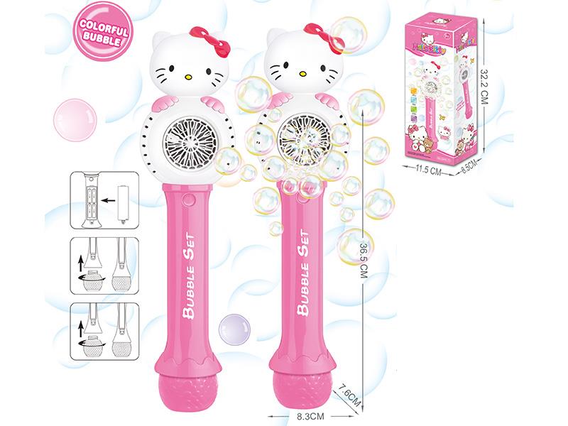 20 Holes Hello Kitty Bubble Stick With Light