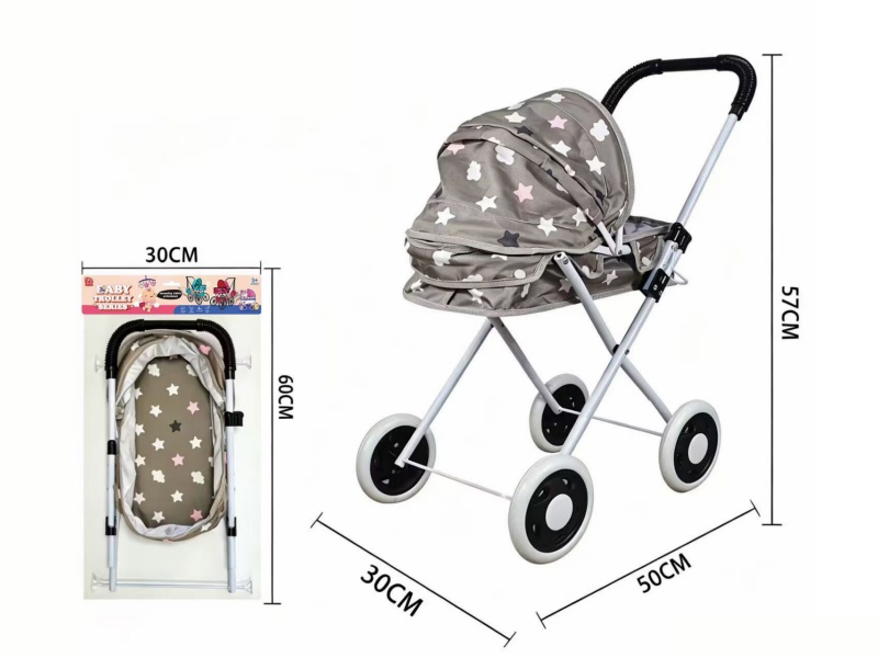 Thick Cloth Iron Stroller Toy(Small Wheel)