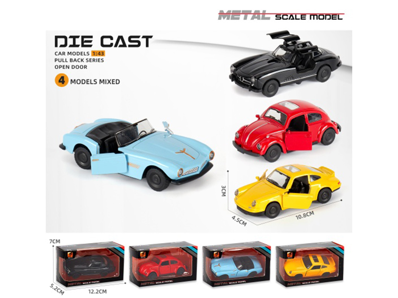 Alloy Car Model Rebound Door Vintage Car (1:43)