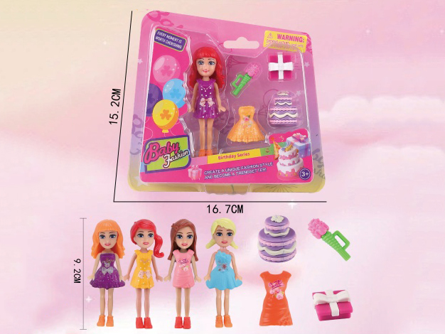 3.5-Inch Dress-Up Doll Birthday Set