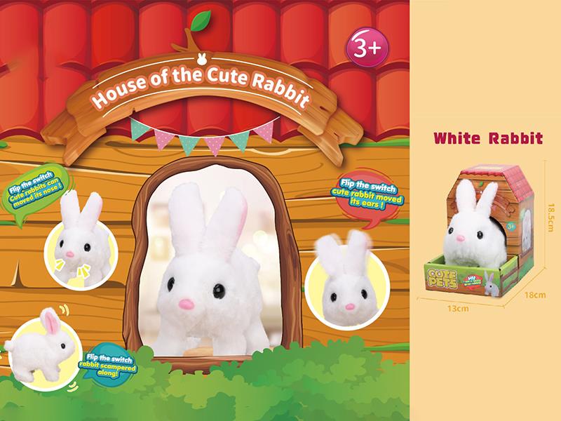 Electric Plush Pet - White Rabbit