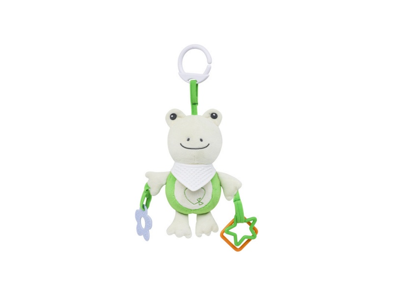 Frog Baby Neck, Teething Ring, Tube Bell, Plush Pendant