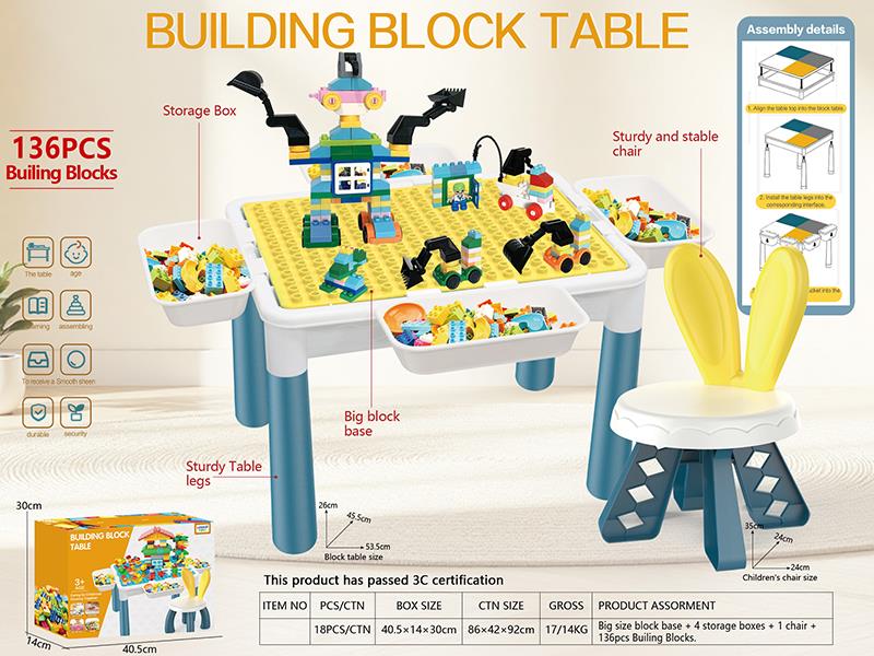 Large Particle Building Block Table