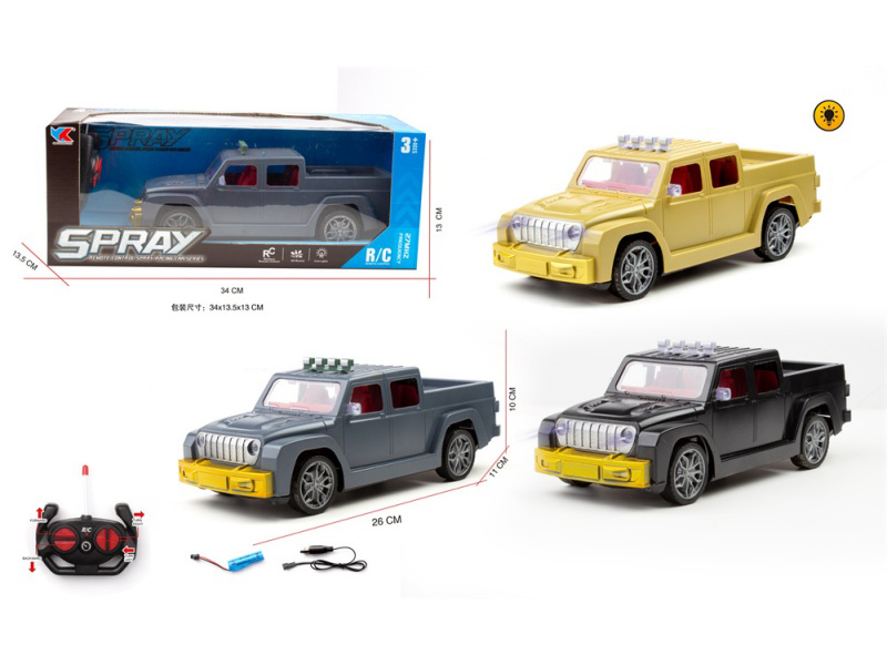 1:16 Wrangler 4CH Pickup Truck: Equipped With Light Remote Control Simulation Vehicle With Battery Power
