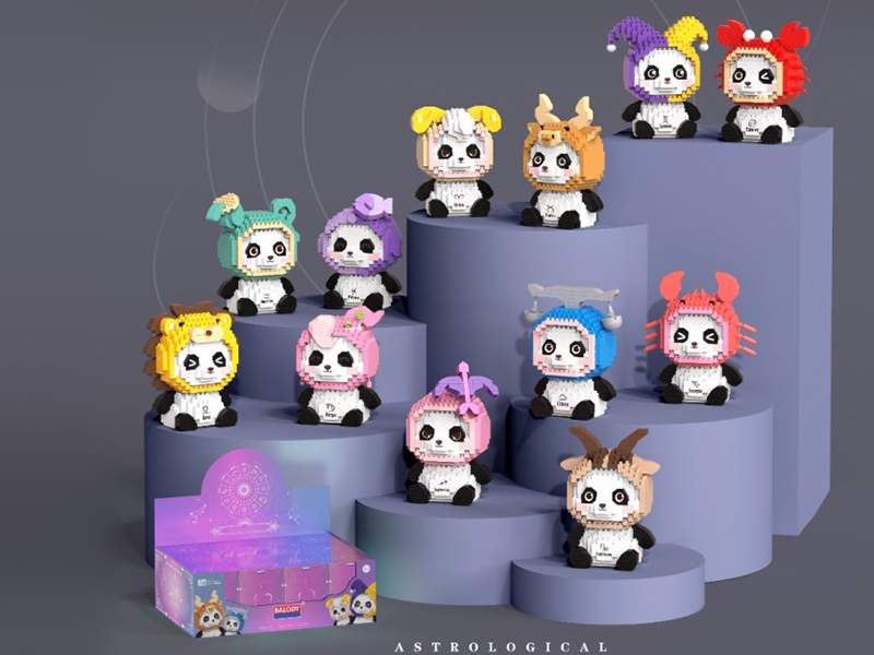 Twelve Constellations Panda Small Particle Building Blocks(6085pcs)