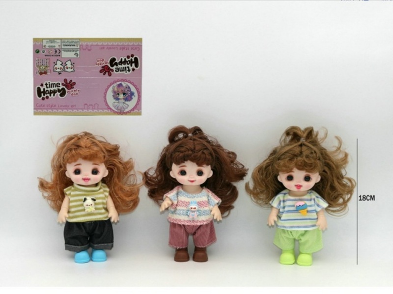 7-Inch 18Cm Eco-Friendly 13-Joint 3D True Eyeball Cute Kid Peach-Flavored Meatballs