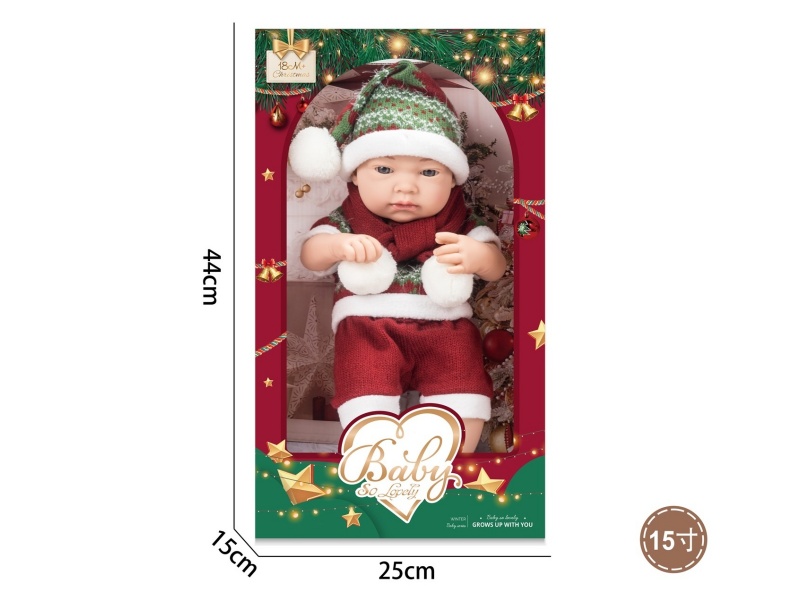 15-Inch Christmas Style Newborn Baby Scarf
