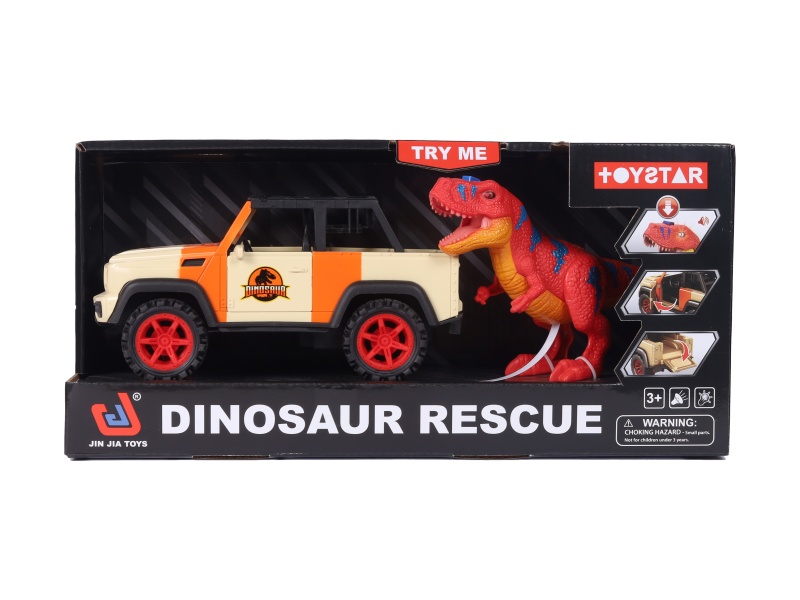 1:14 Dinosaur Set: Jeep + Dinosaur (Sound, Light)