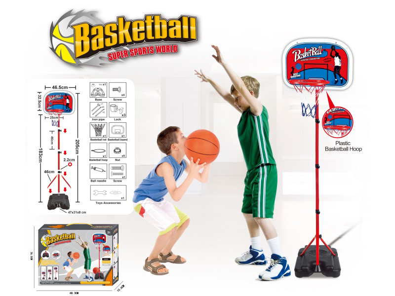 Basketball Stand(Plastic Basketball Hoop) + 15cm Basketball