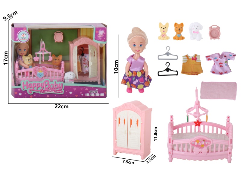 4-Inch Realistic Little Dwarf Bedroom Accessories
