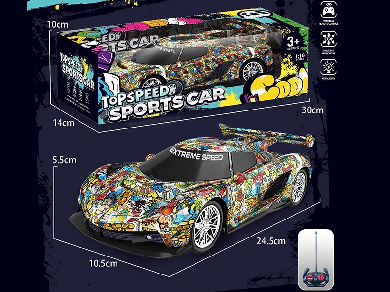 4-Channel Remote Control Graffiti Car(Battery Version)