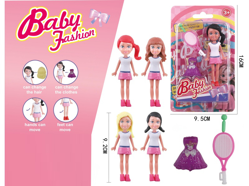 3.5-Inch Dress-Up Tennis Doll