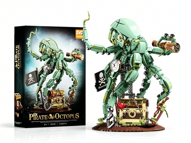Building Blocks: Pirate Octopus 1128 PCS