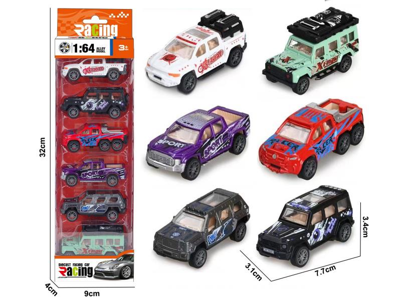 1:64 Pull Back Alloy Off-Road Vehicles