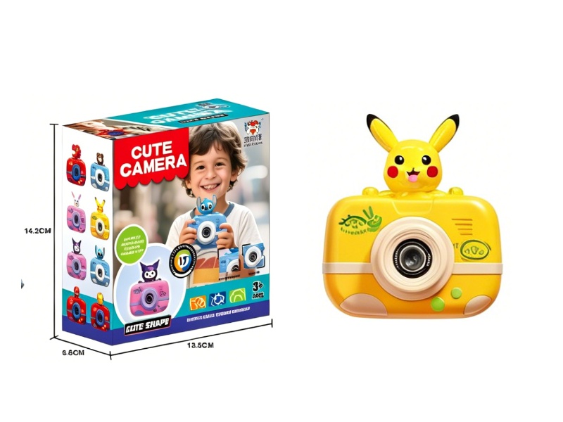 Children'S Camera Can Take Photos, Record Videos And Play Games (In Pikachu Shape).