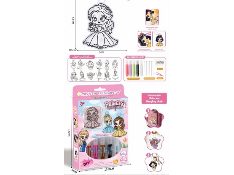 Diy Princess Paint-Free Glue Painting