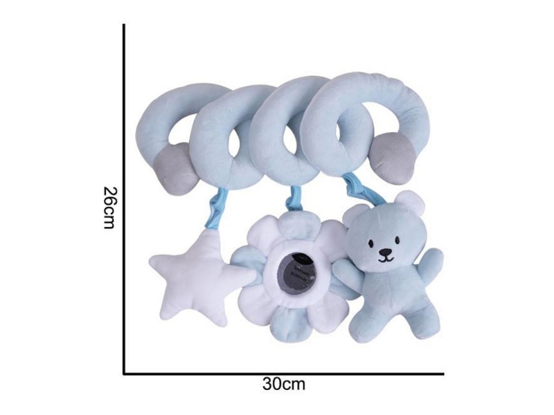 The Fluffy Blue Bear Bed Is Wrapped Around